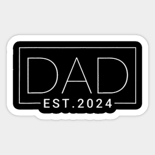 Dad Est 2024 New Dad  for Dad Anniversary Father Sticker